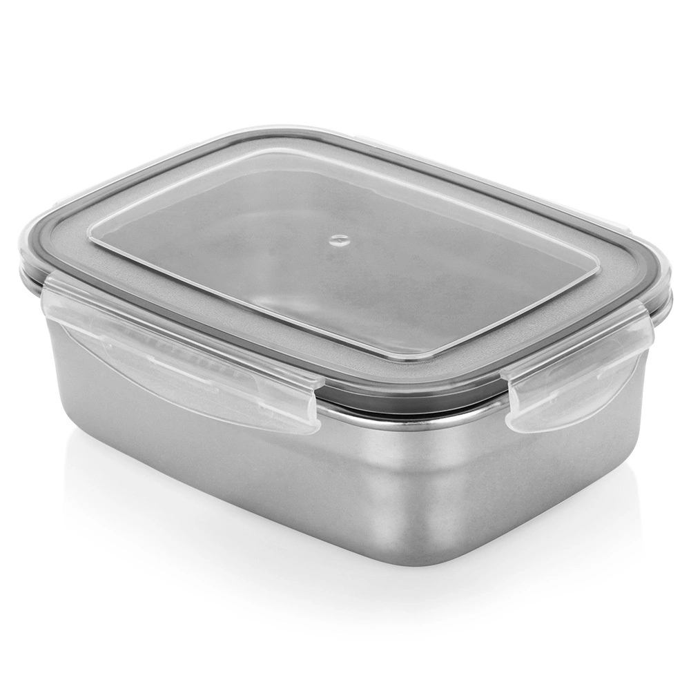 Nerezová dóza na potraviny s vekom a tesnením 700 ml