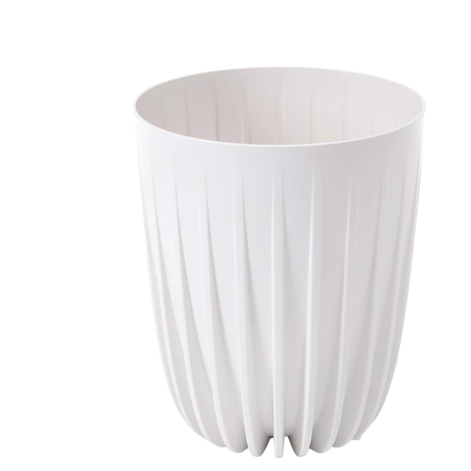 Kvetináč Mira 30 cm biely s vložkou
