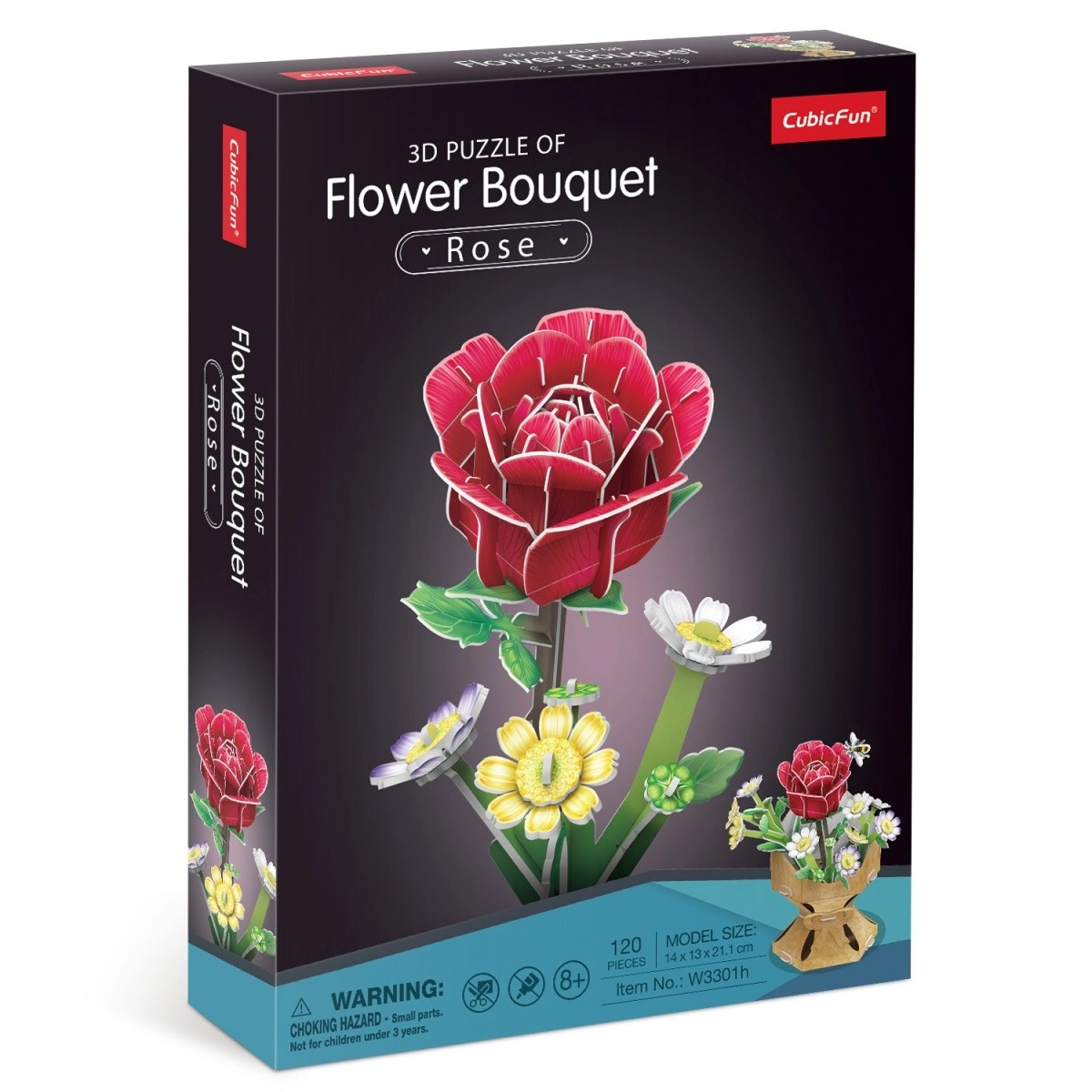 E-shop CUBICFUN 3D puzzle Kytica ruže 120 ks