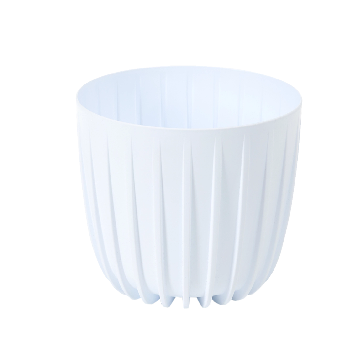 Nízky kvetináč Mira 24 cm biely