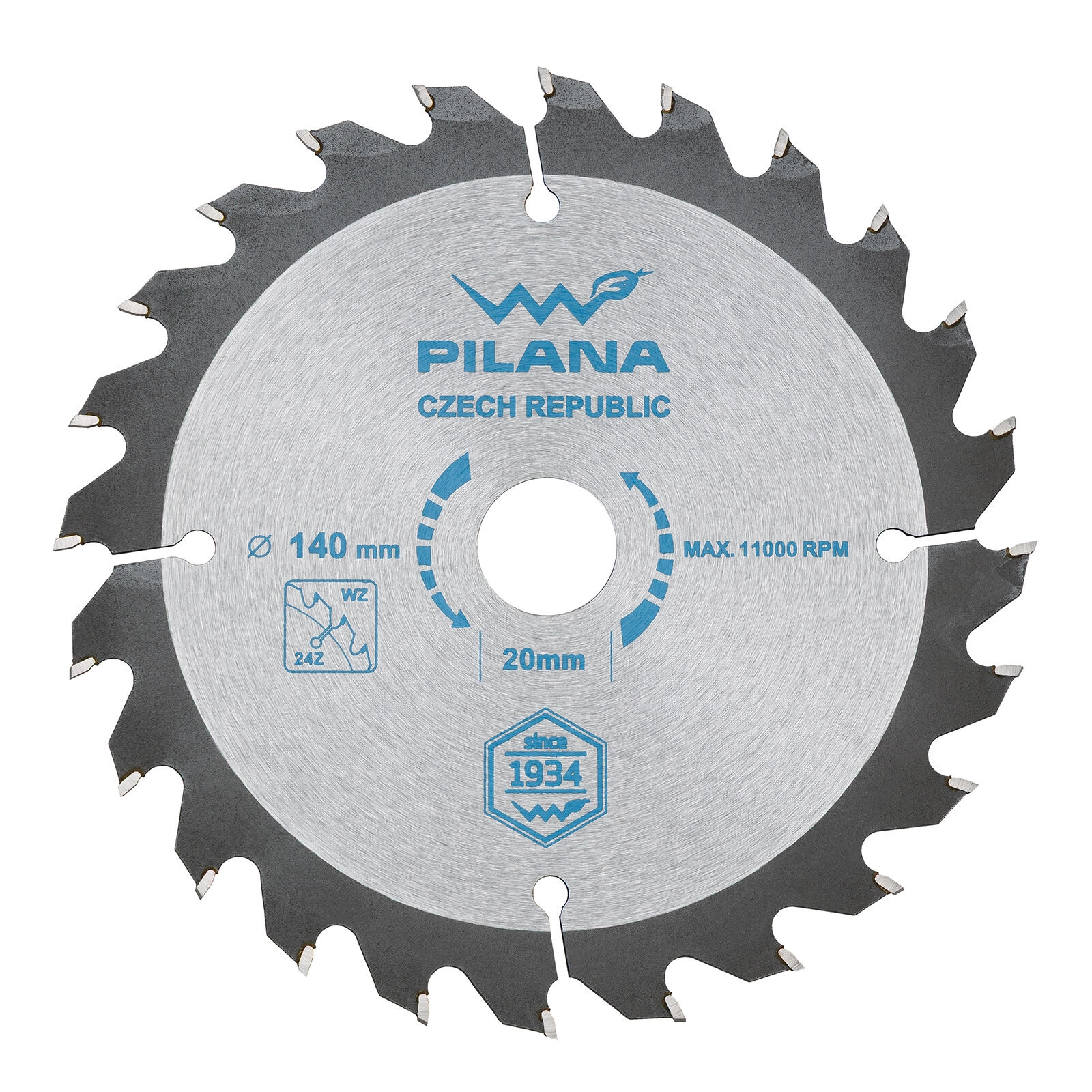 E-shop Pílový kotúč PILANA SK 5255 WZ 140 mm, 24 zubov, 20 mm