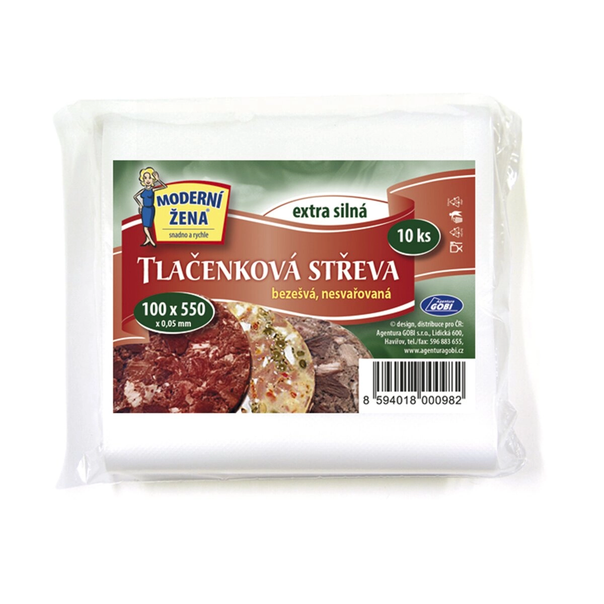 E-shop Orion domácí potřeby Sáček na tlačenku 10x55 cm/10 ks