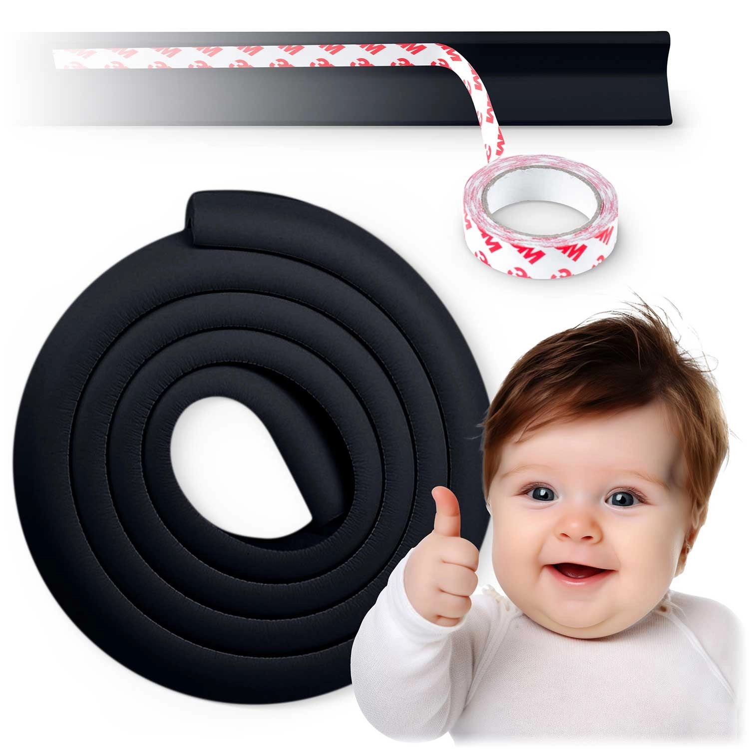 E-shop Ricokids Penová páska 2m 798701 čierna