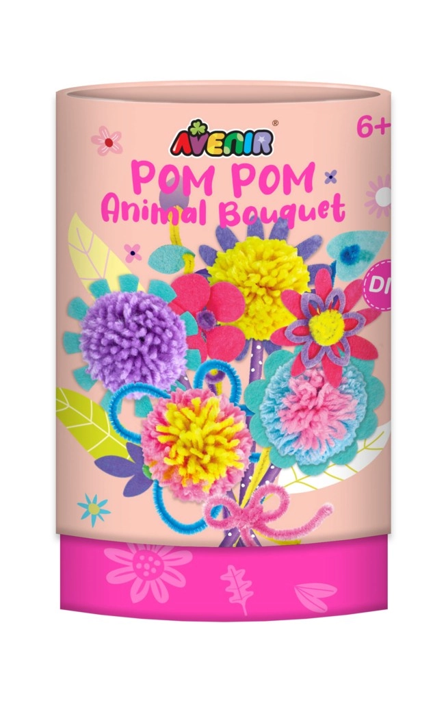 E-shop MG DYSTRYBUCJA Kreativní sada Pom Pom Kytice s bambulkami Květiny