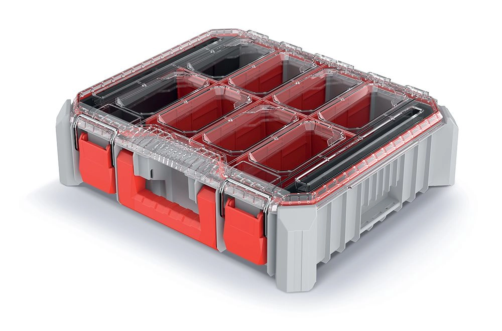 E-shop Kistenberg box organizér s prepážkami 44,5x36,8x12,2cm C BLOCK BRIDGE KCBB4540S-4C sivý