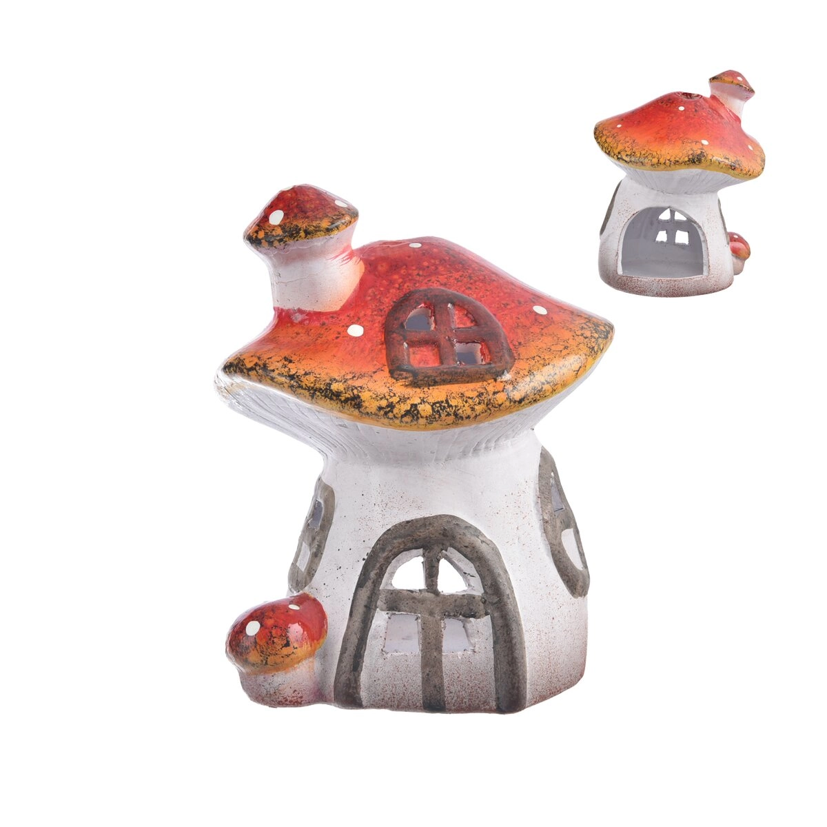 E-shop Keramický svietnik v tvare huby 16,5 cm