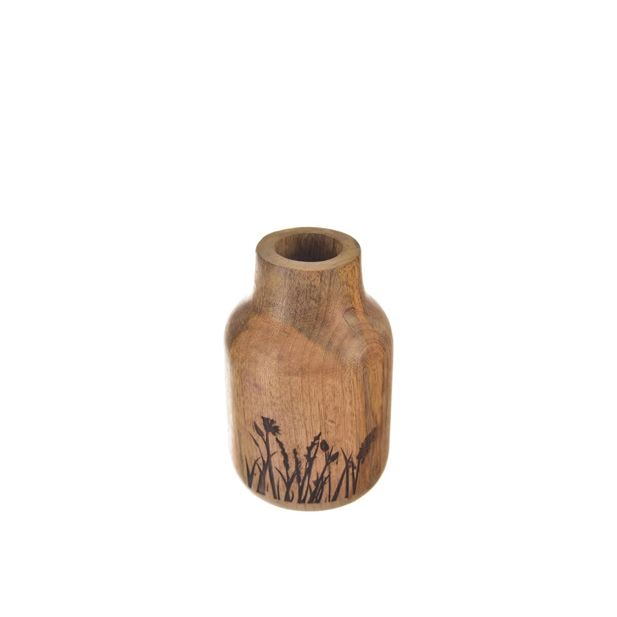 E-shop Váza z mangovníkového dreva Louka 10 × 10 × 15 cm