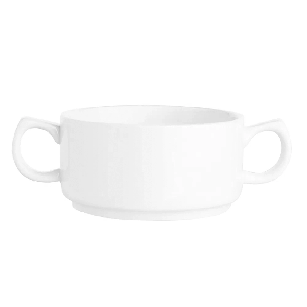 E-shop Regular porcelánová bujónovka s uškami 280 ml krémová