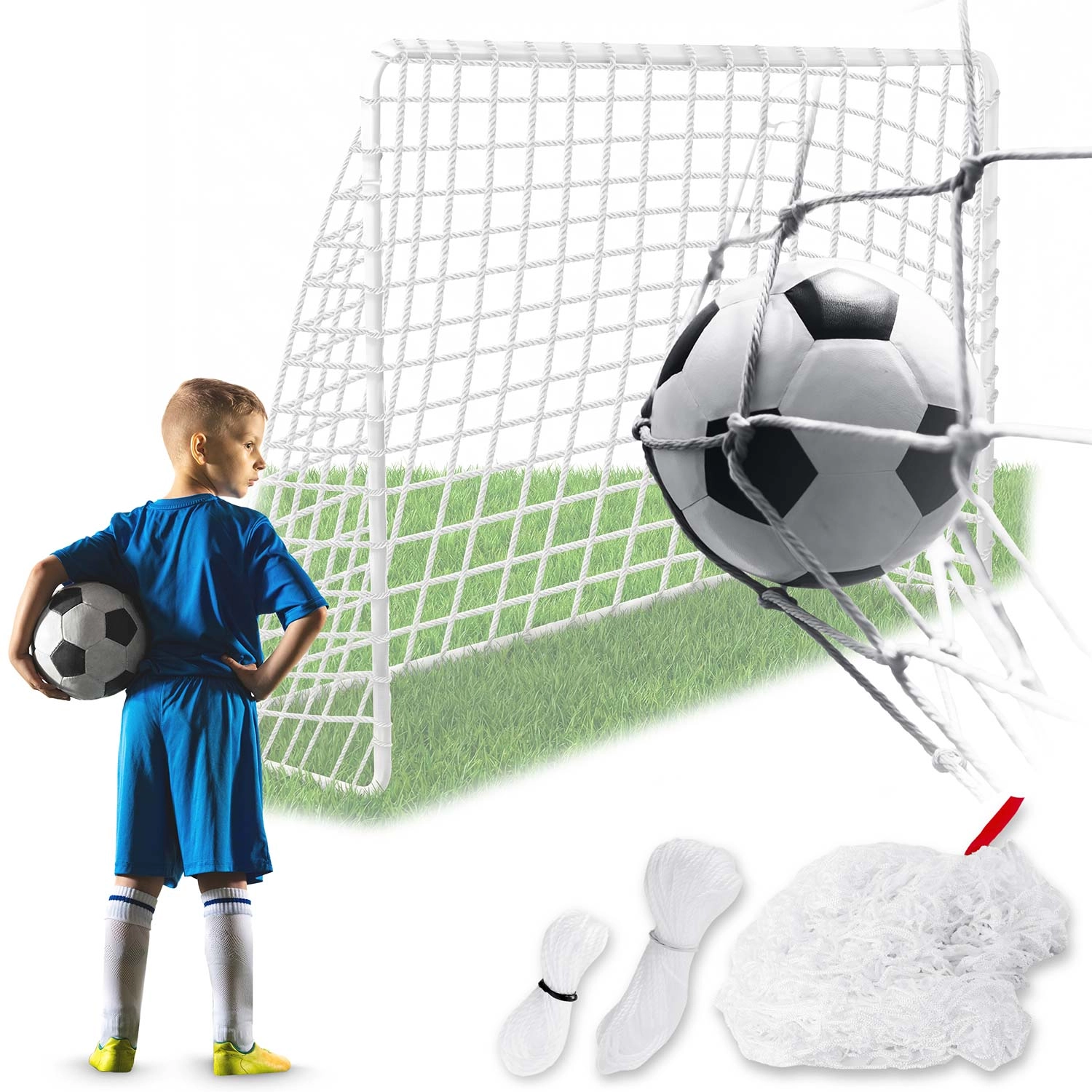 E-shop Neo-Sport silná sieť do futbalovej bránky 300 × 200 × 90 cm