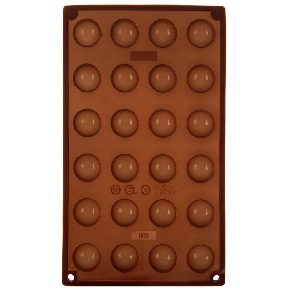 Silikónová forma na pralinky a čokoládky, hnedá 30 × 17,5 × 1,5 cm