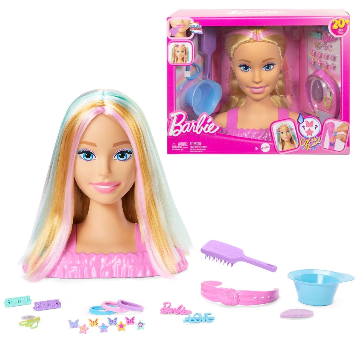 Stylingová hlava Barbie Deluxe Blond