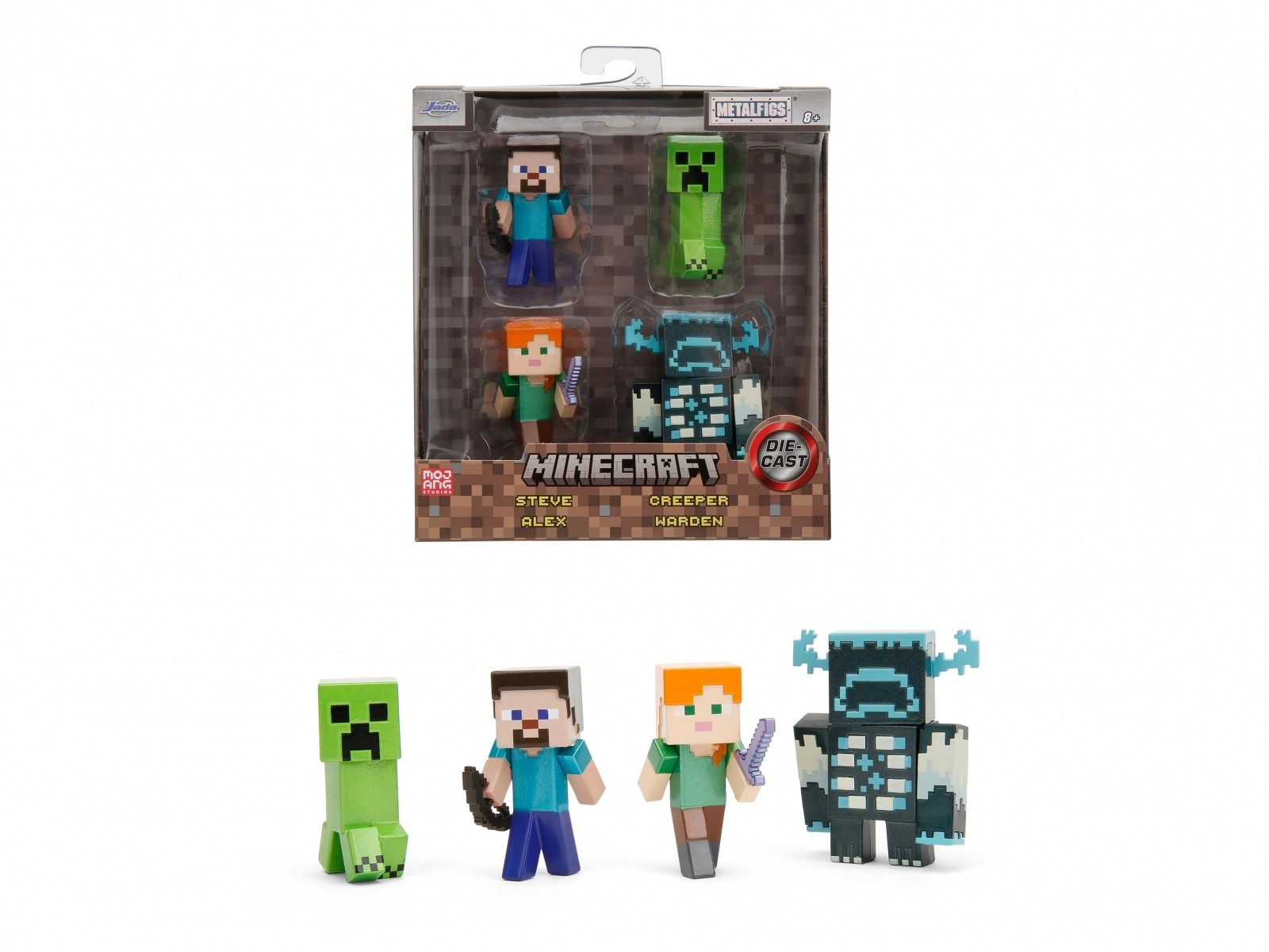 E-shop Minecraft 4Pack Jada kovové sada 4 druhov 6 cm