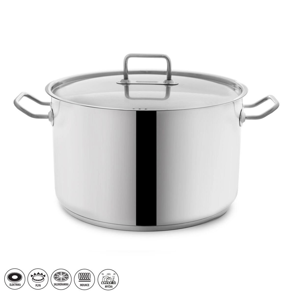 E-shop ORION Kastról STOCK 32, 15 l, výška 19,5 cm, nerezová pokrievka