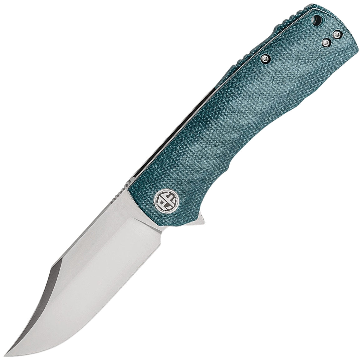 E-shop ! Petrified Fish PFP03 Victor Satin K110 Blue Micarta PFP03BMP