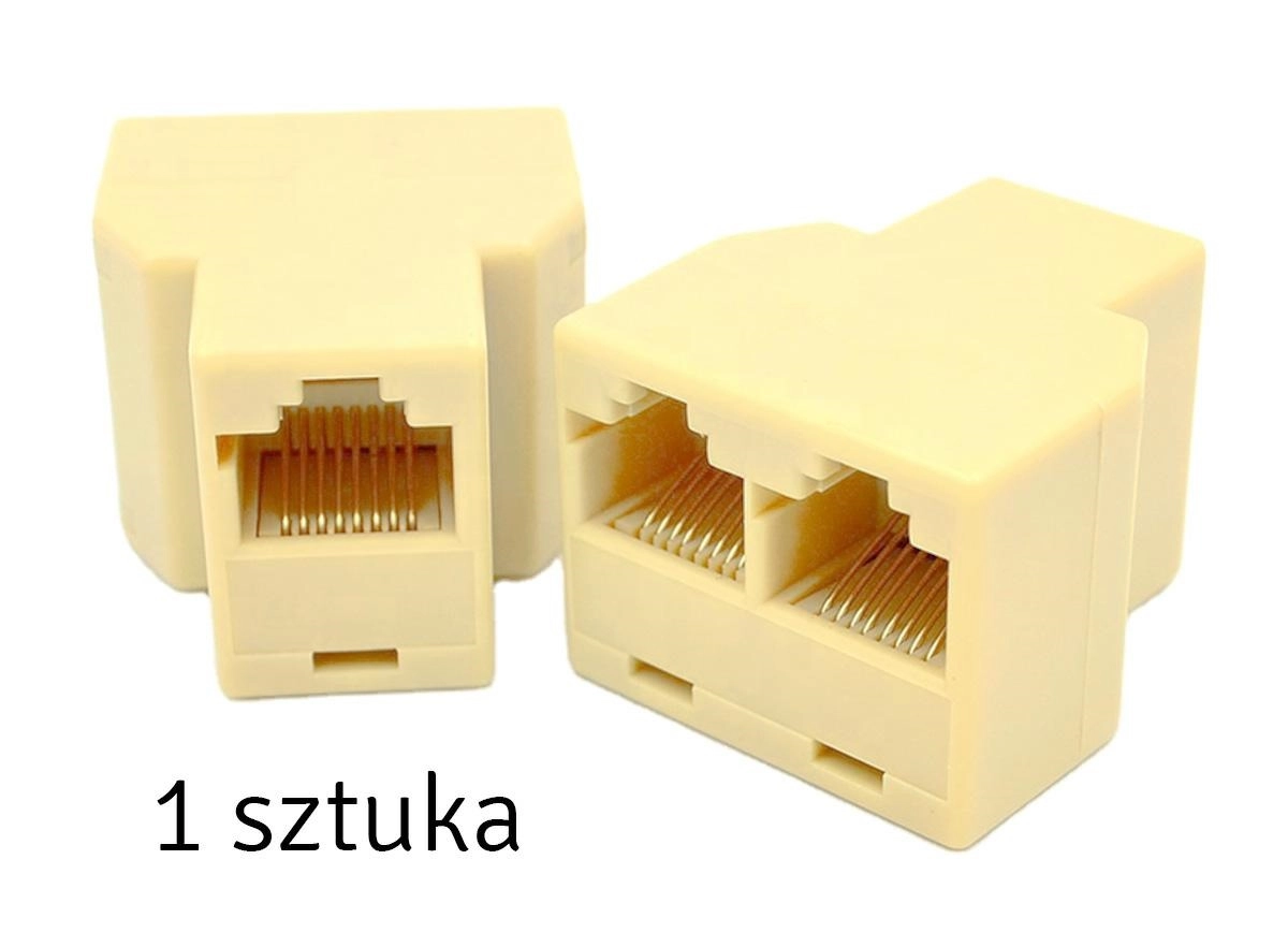 RJ45 rozbočovač z jednej na dve zásuvky