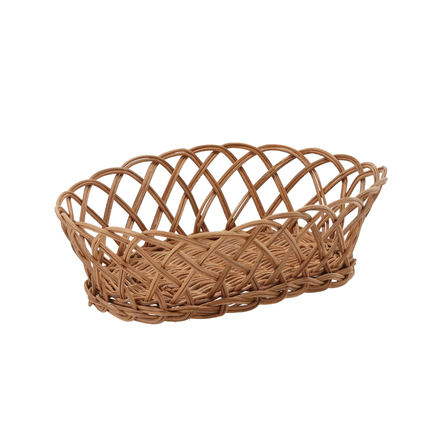 E-shop Oválny ratanový košík 23 × 17 × 6 cm – prírodná farba