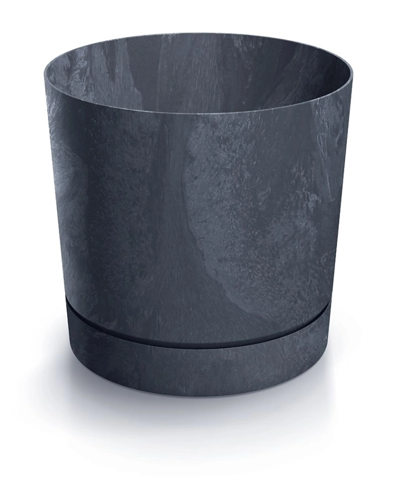 PROSPERPLAST Kvetináč TUBO P BETON EFFECT 14,8cm antracit