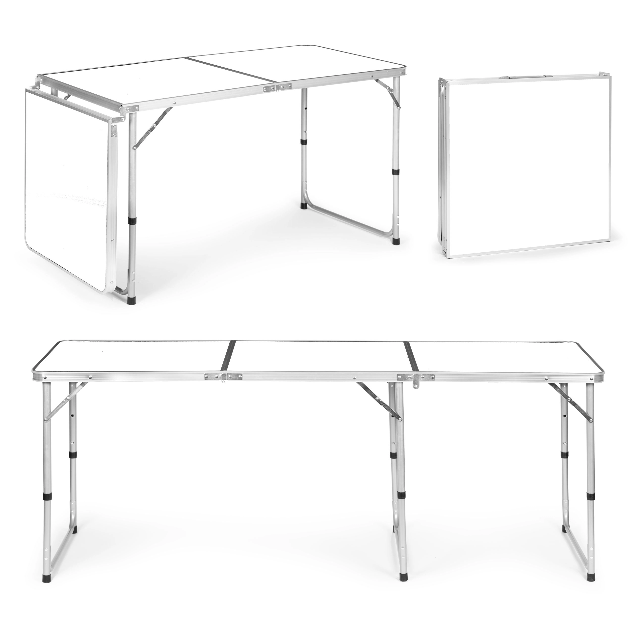 E-shop MultiGarden skladací kempingový stôl 180 × 60 cm, biely