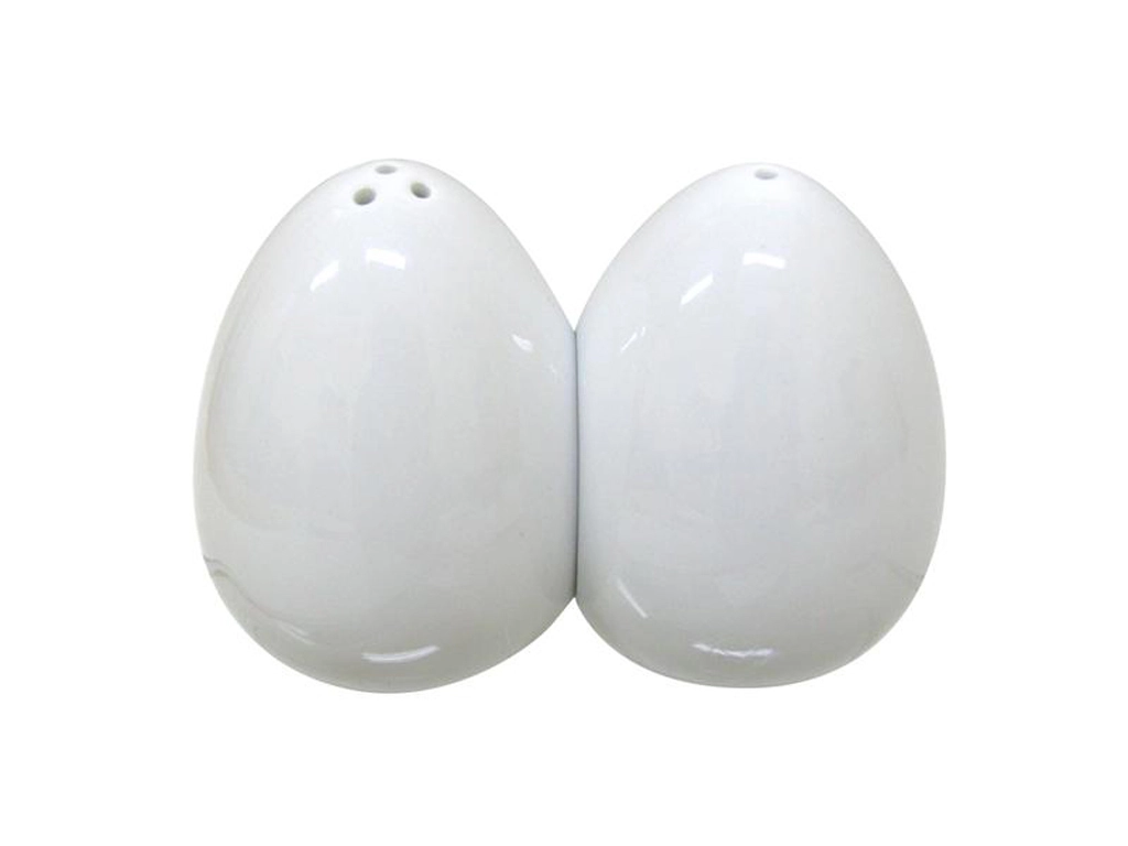 Keramická soľnička a korenička, biela TORO