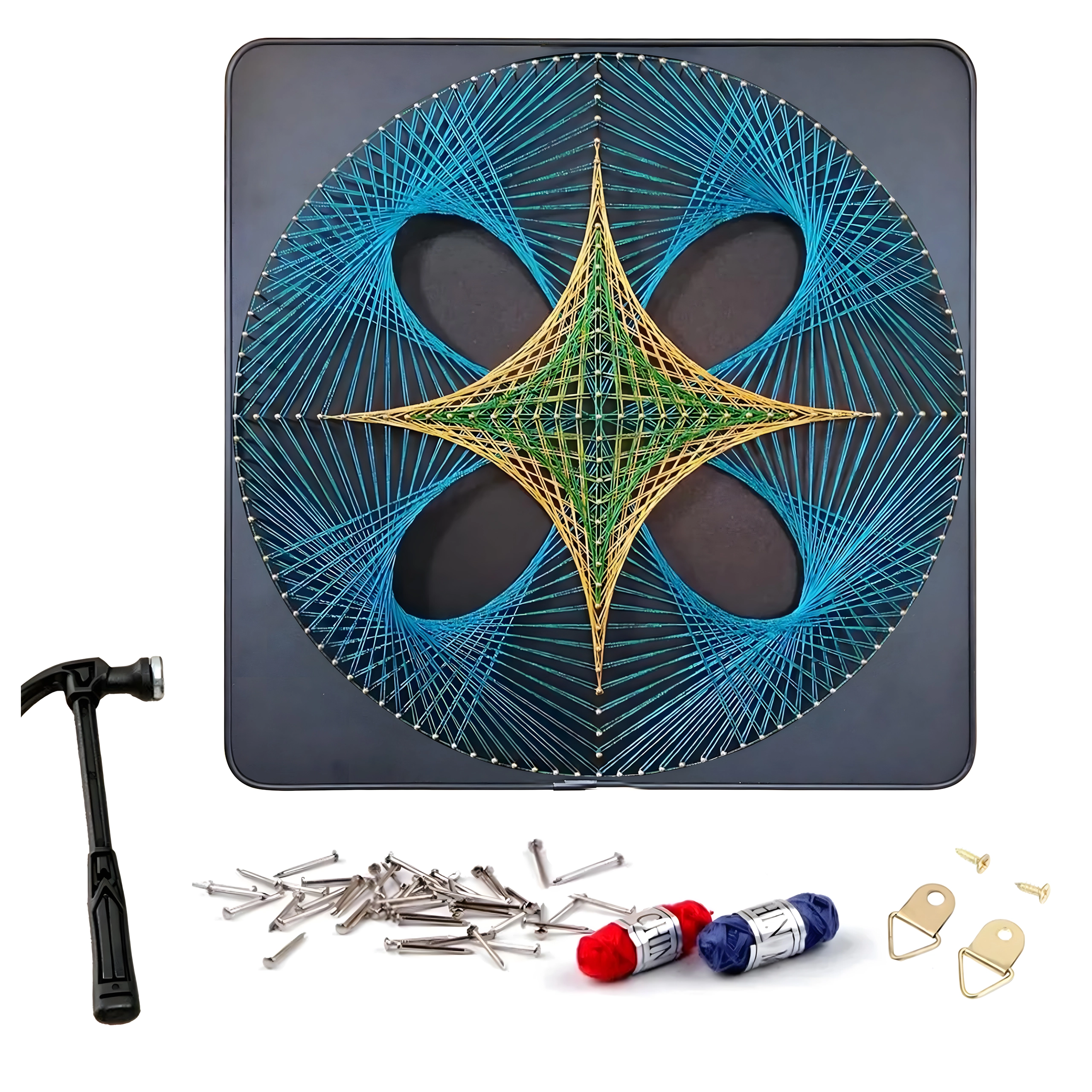 E-shop Kreatívna sada string art – geometrický kruh 40 × 40 cm