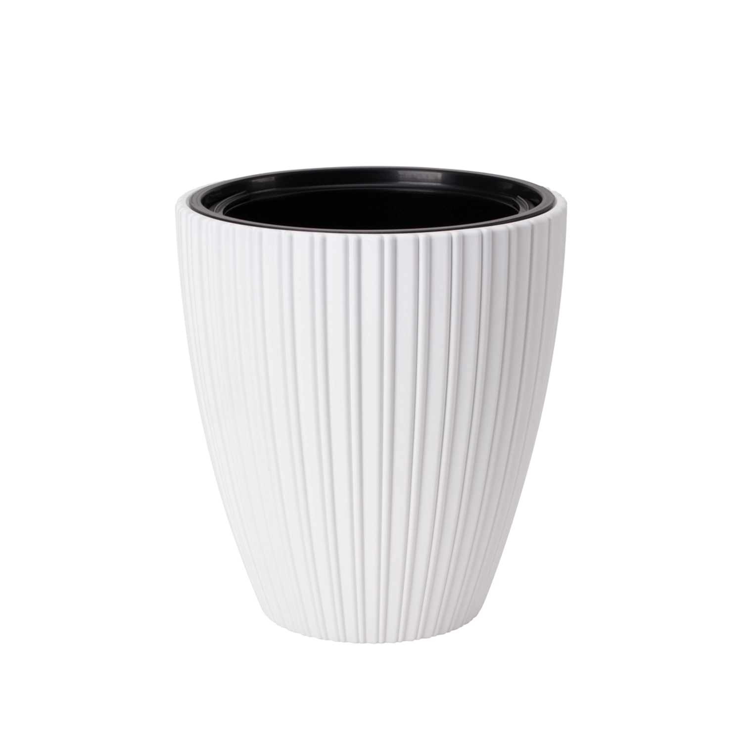 E-shop Kvetináč MIKA 30 cm biely s vložkou
