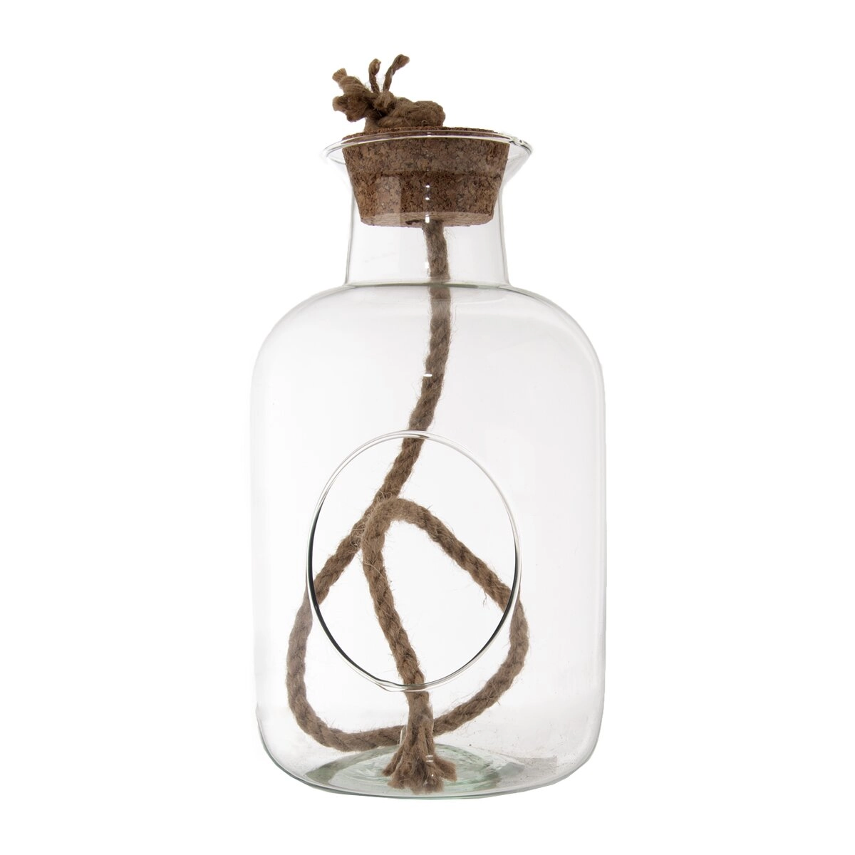 E-shop Sklenené terárium s korkovým vekom 14 × 25 cm