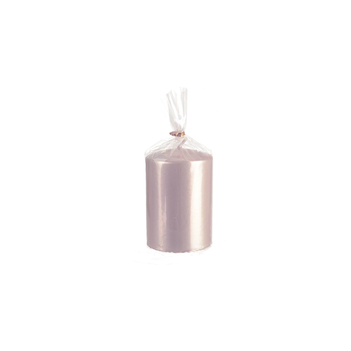 E-shop Valcová sviečka v lesklej šampanskej farbe 7 × 10 cm