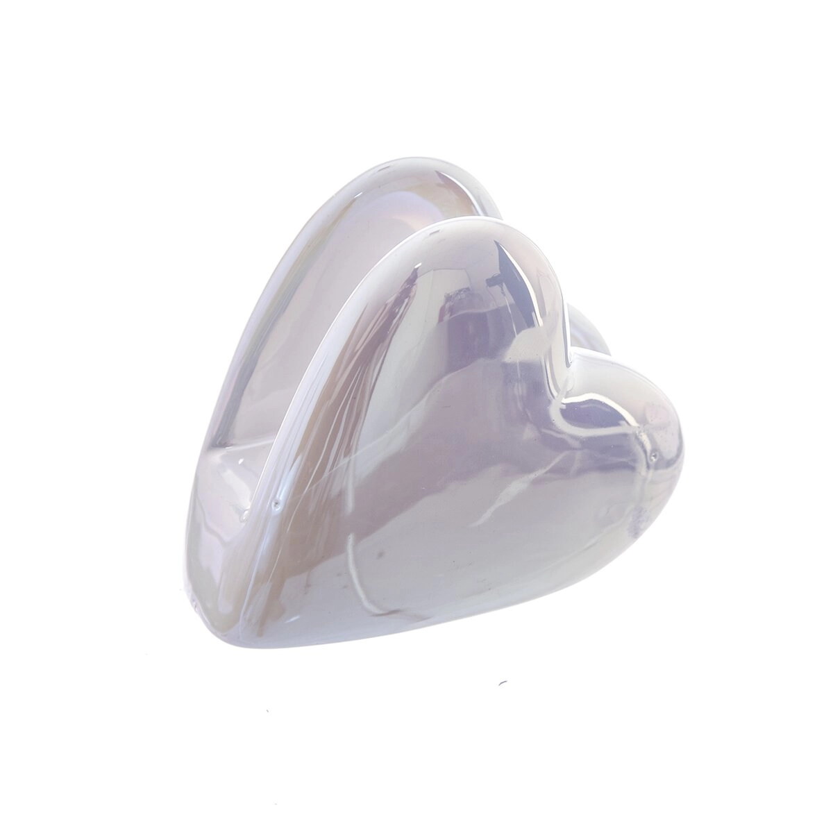 E-shop Keramický stojan na obrúsky biely perleťový 9 × 4 × 7 cm