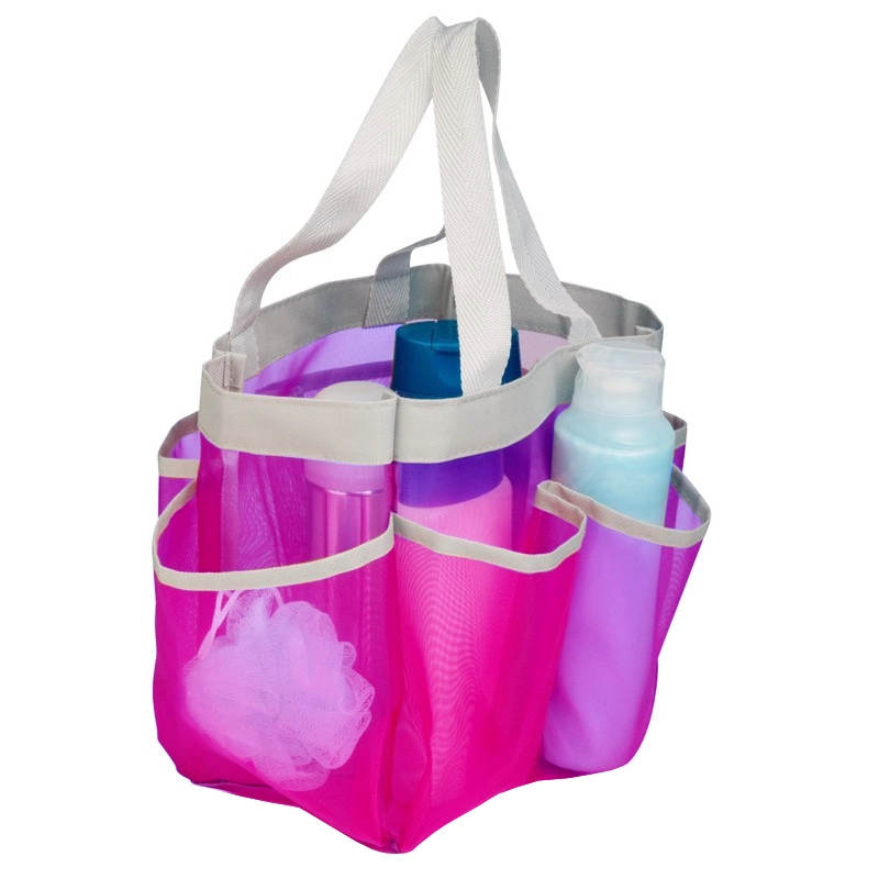 Ružová plážová sieťovaná taška na hračky