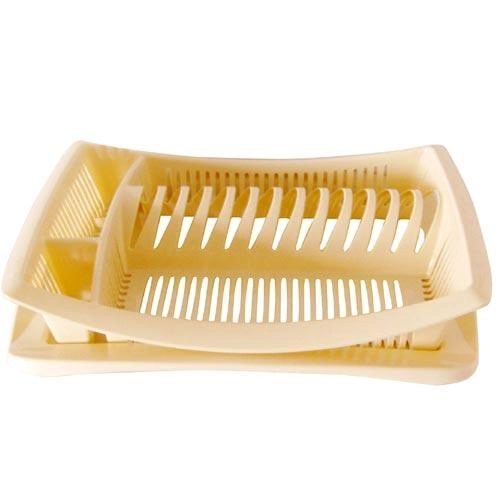 Odkvapkávač na riad s podnosom 47 × 38 cm, plast, mix farieb