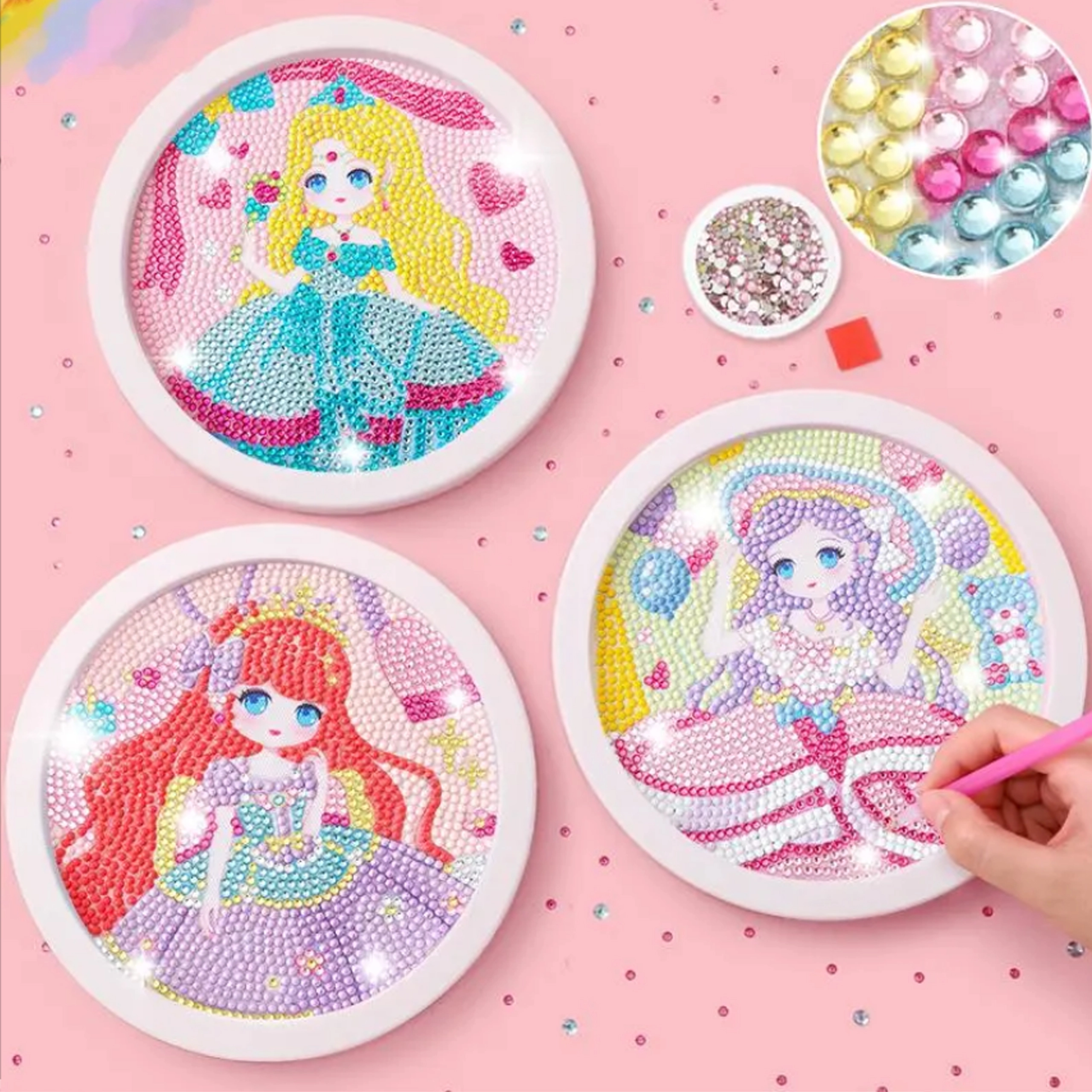 E-shop Diamantové maľovanie 20 × 20 cm s okrúhlym rámikom