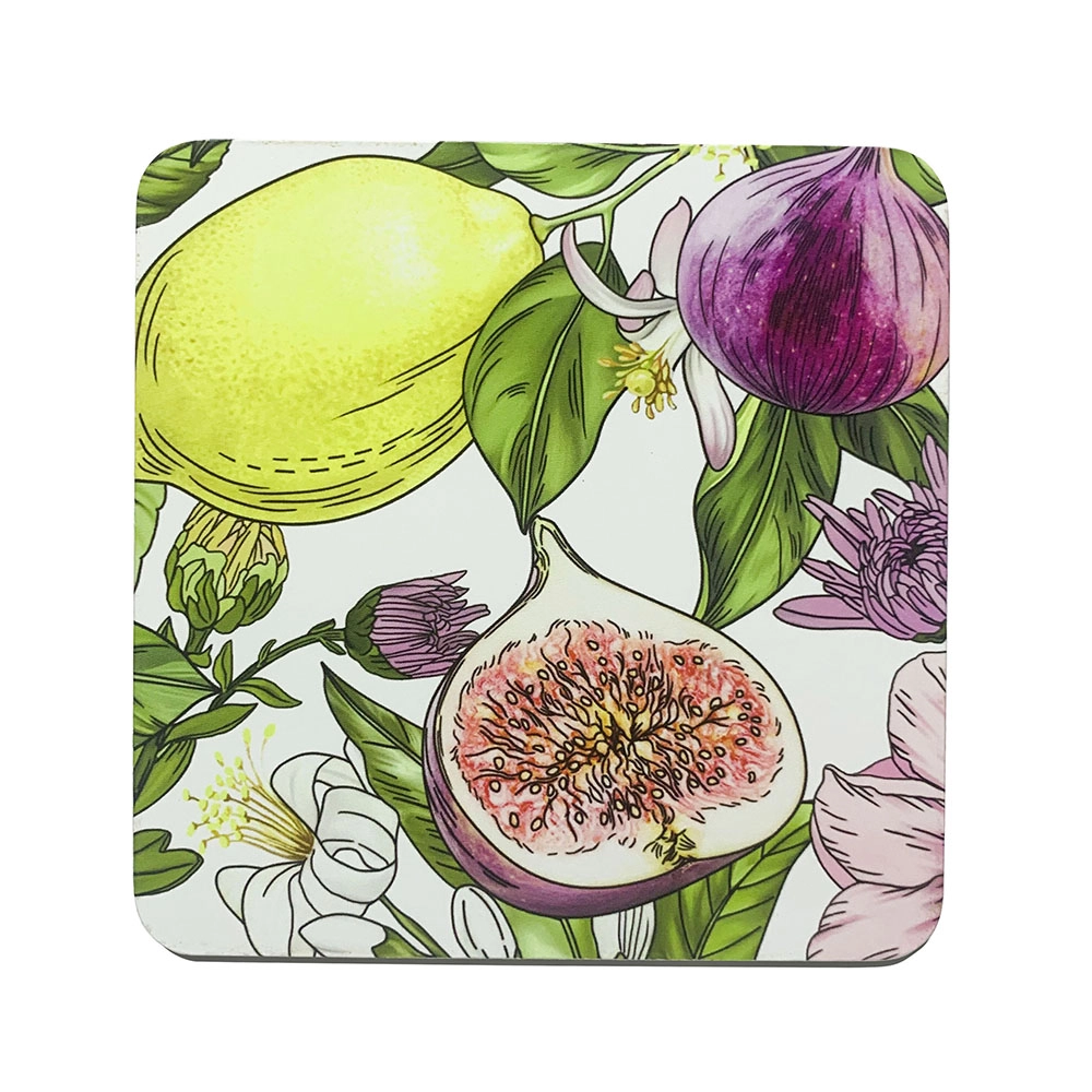 E-shop Sada podtáckov Lemon 10 × 10 cm, 4 ks v darčekovej krabičke