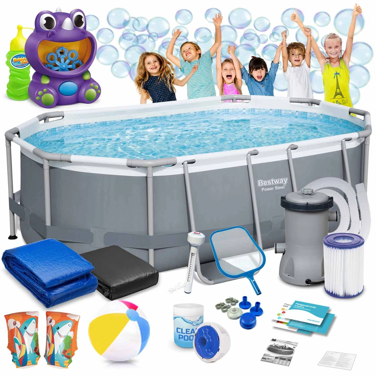 E-shop Záhradný rámový bazén 305 × 200 × 84 cm Bestway s príslušenstvom