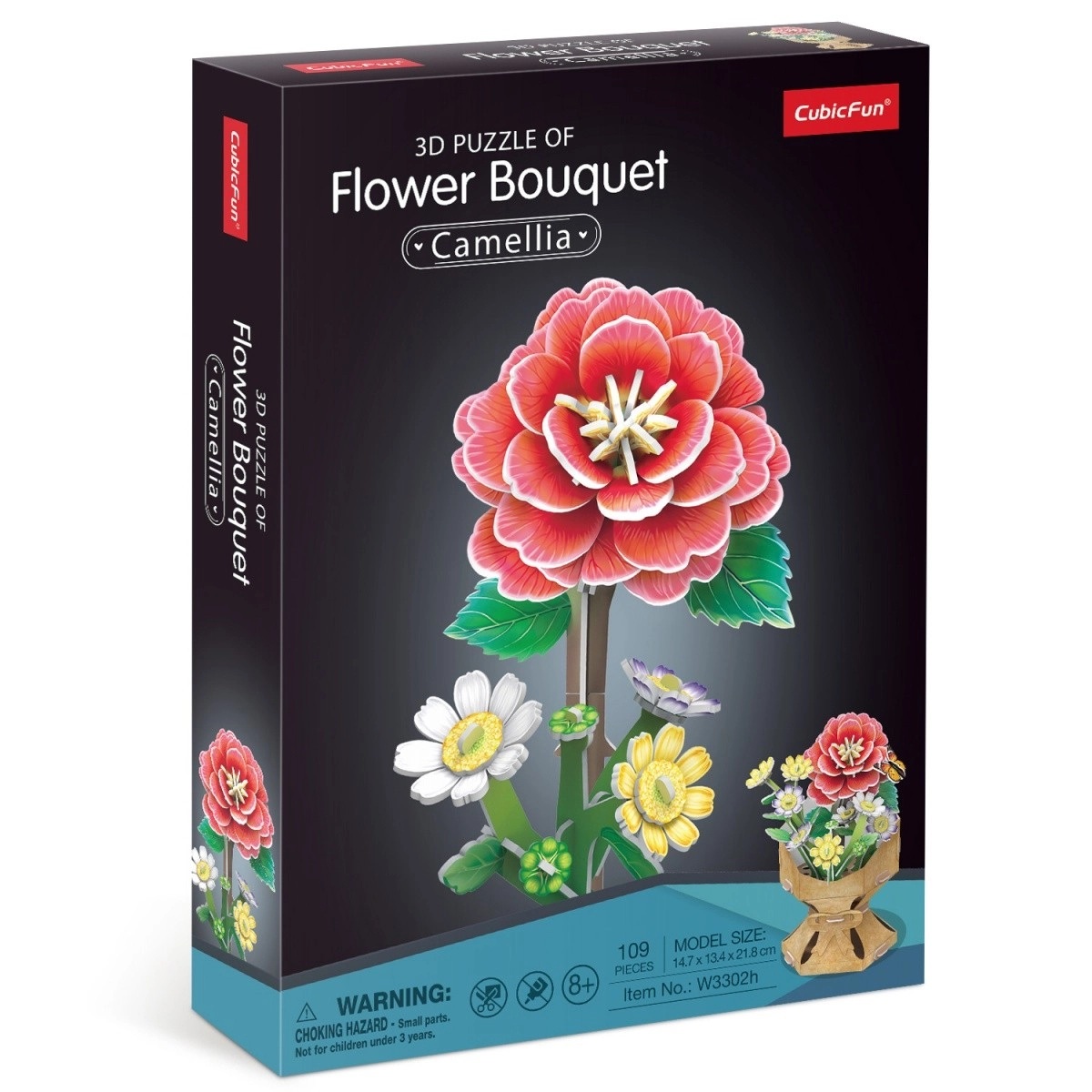 E-shop CUBICFUN 3D puzzle Kytica kamélie 109 ks