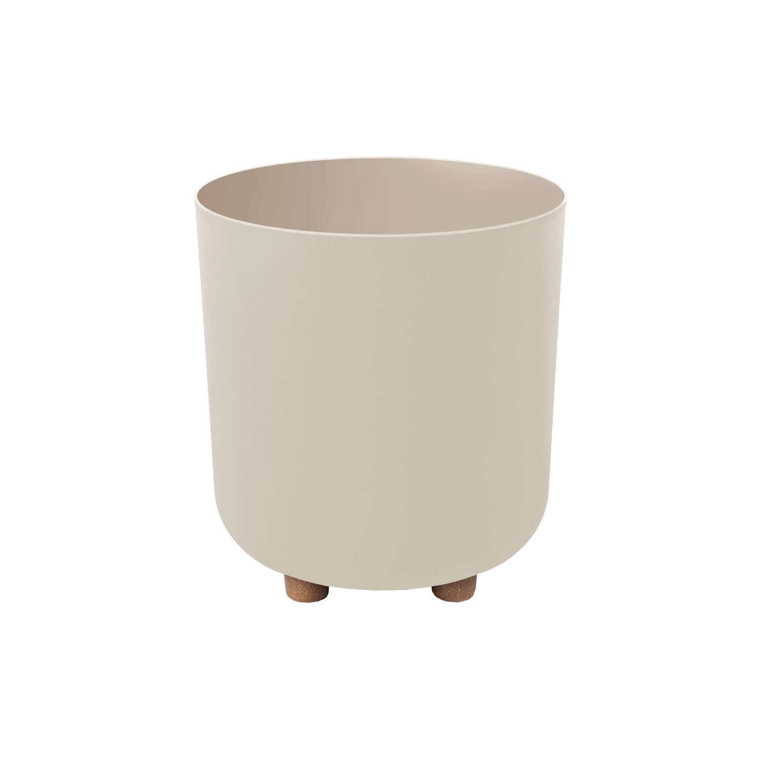 E-shop Kvetináč Sofia 24 cm z recyklovaného plastu v béžovej farbe