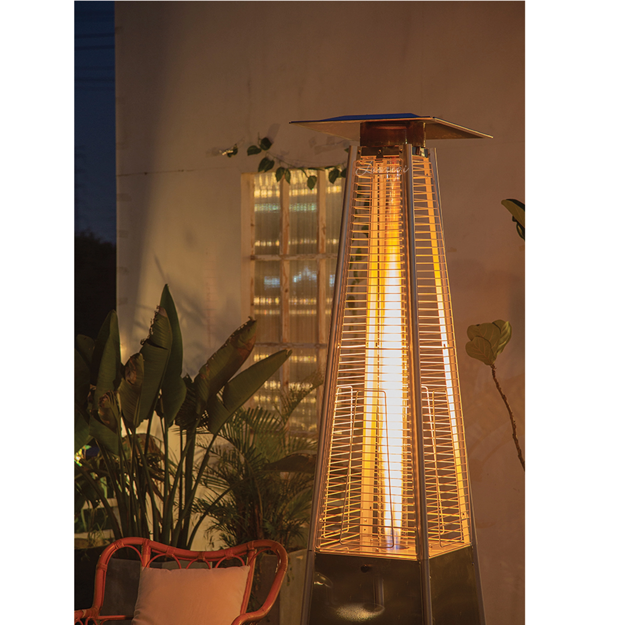 Plynový terasový ohrievač pyramída 13 kW s obalom