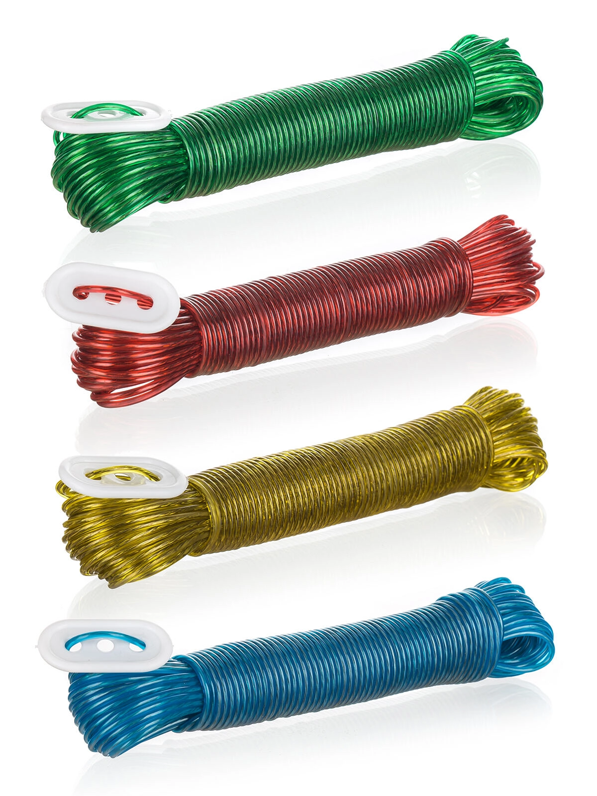 Šnúra na prádlo PVC 20 m s oceľovým lankom – mix farieb