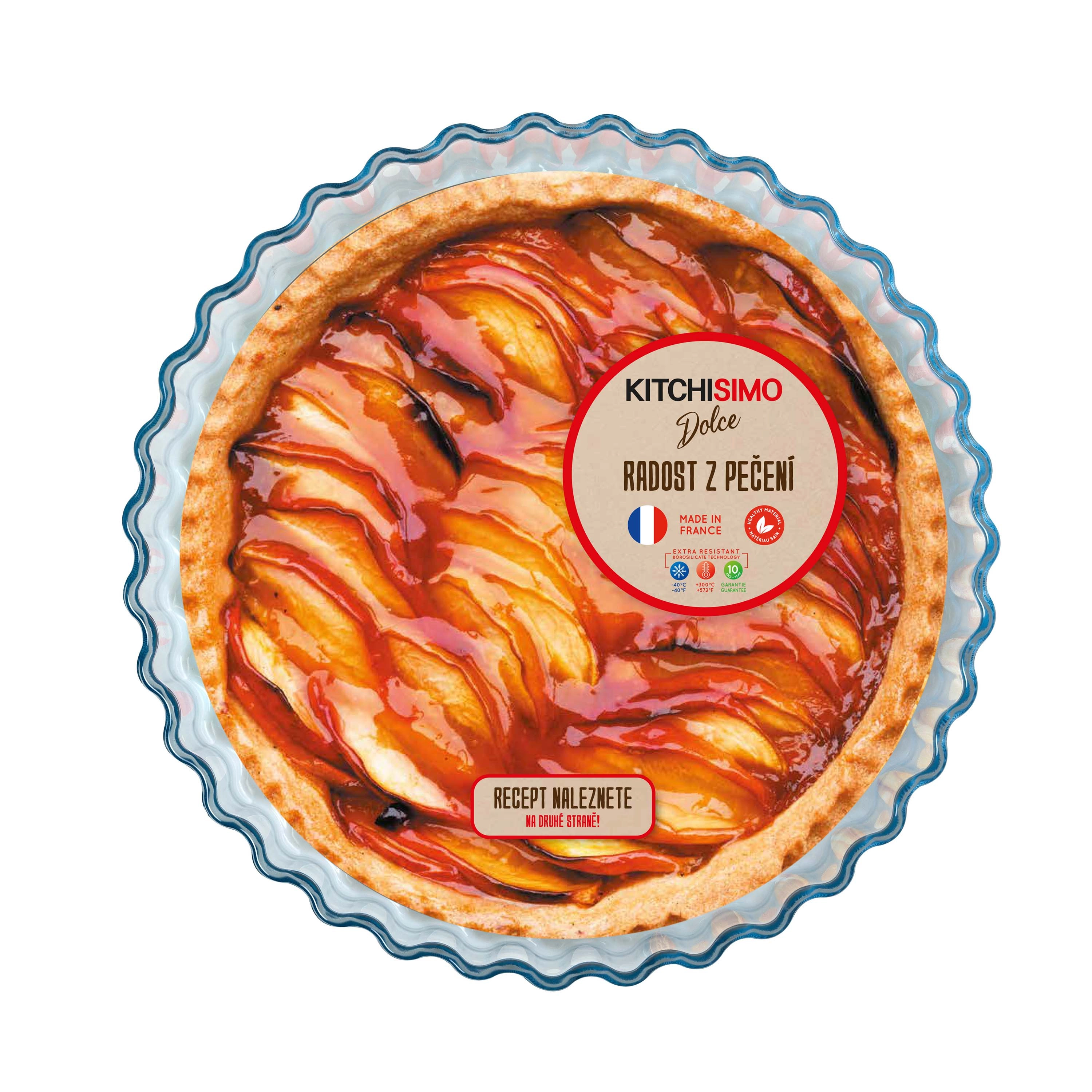 E-shop Sklenená zapekacia forma na koláč Kitchisimo Dolce 27 cm z borosilikátového skla