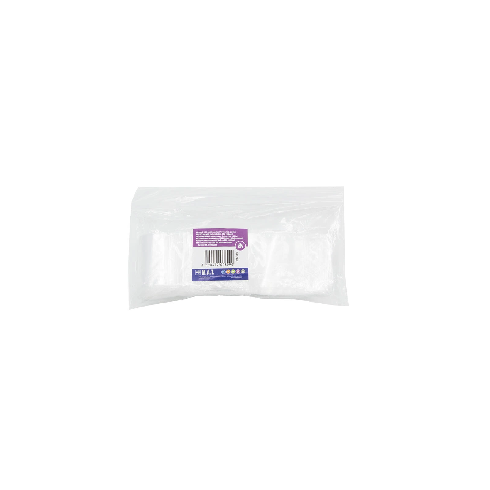 E-shop Rýchlouzatváracie vrecká LDPE 4 × 6 cm, transparentné (100 ks)