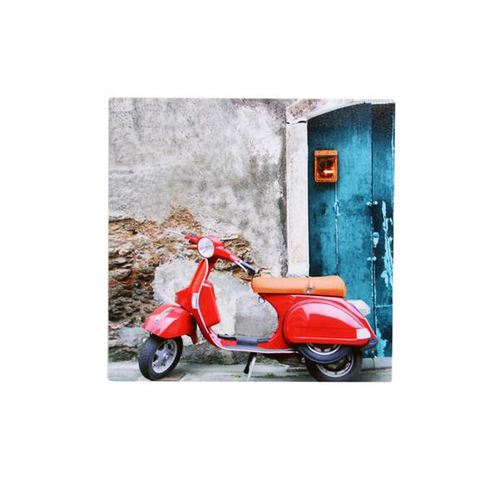 E-shop TORO Obraz 20 x 20 cm, potlač "motorka", plátno