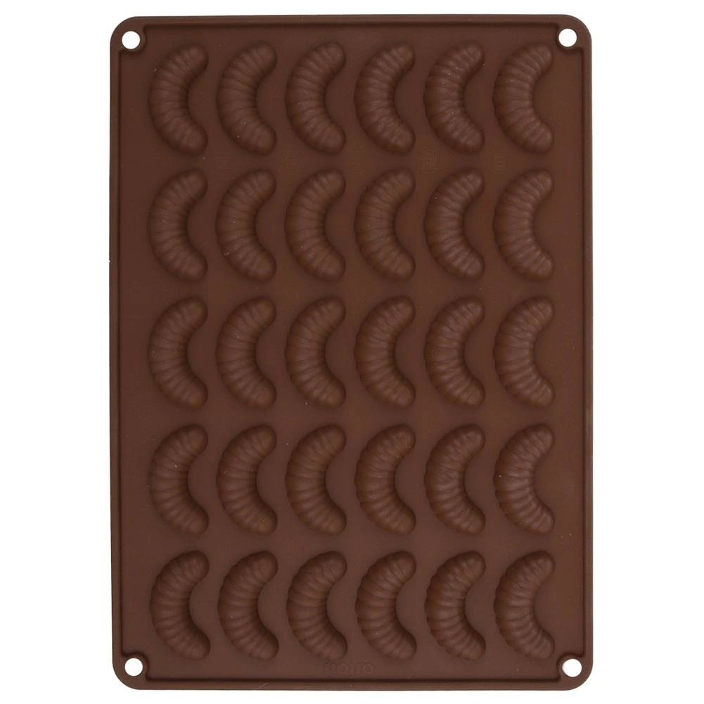 Silikónová forma na rožtekové sušienky, oranžová – 30 ks