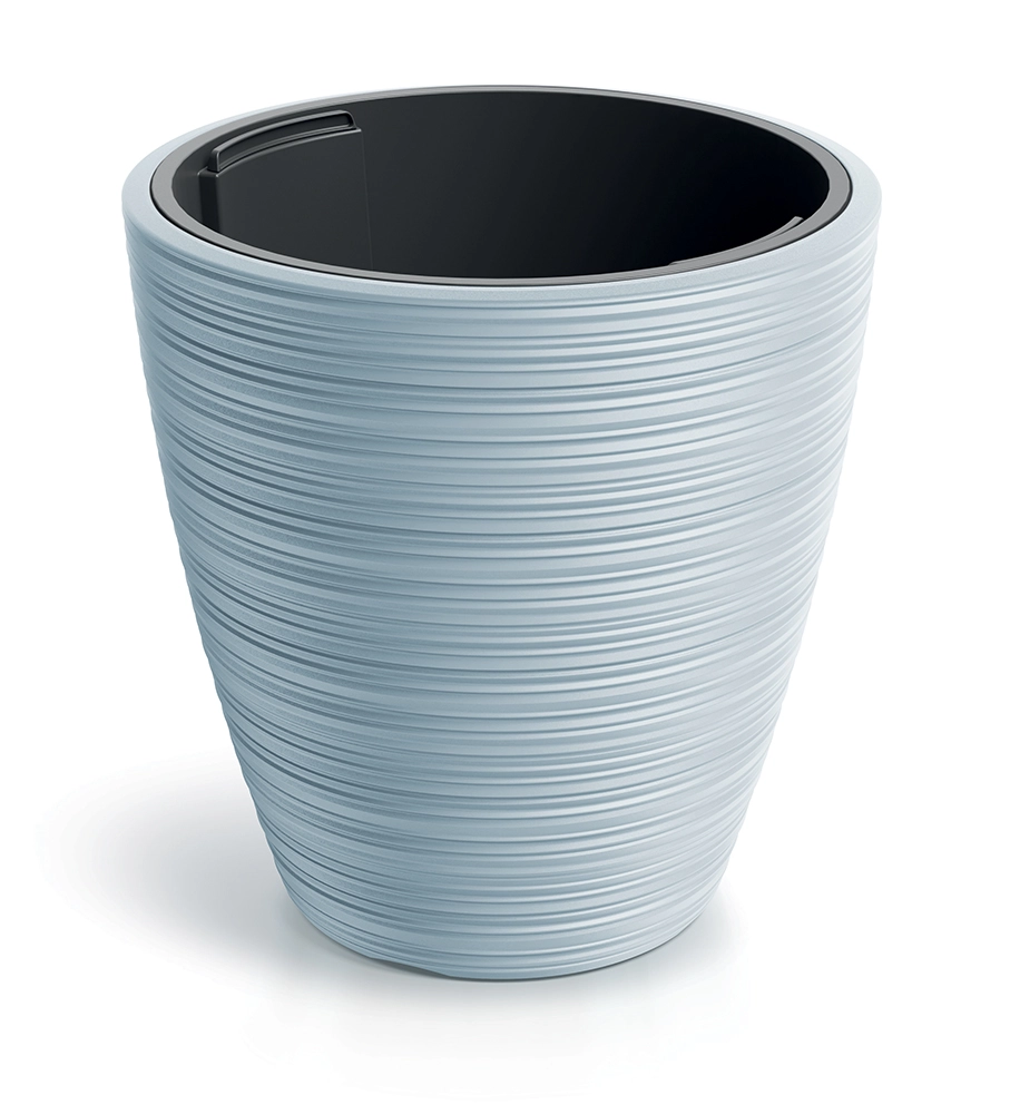 E-shop Prosperplast Plastový kvetináč Venas Round svetlosivý, 39 cm