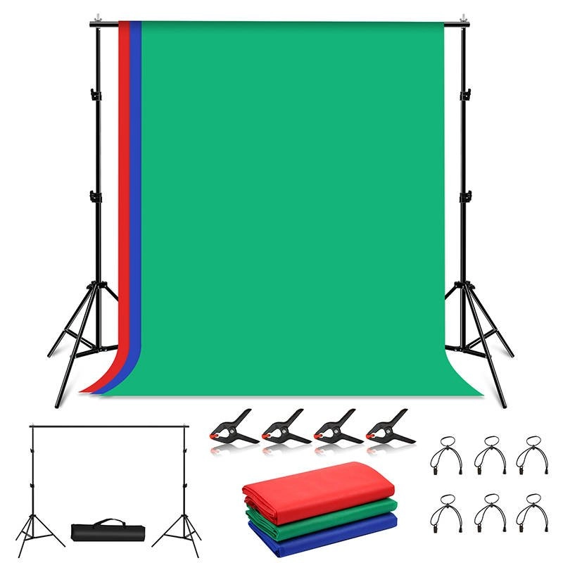 E-shop Podpera pozadia pre fotoštúdio Puluz 2x2m + pozadia 3 ks PKT5204 (IN-PKT5204)