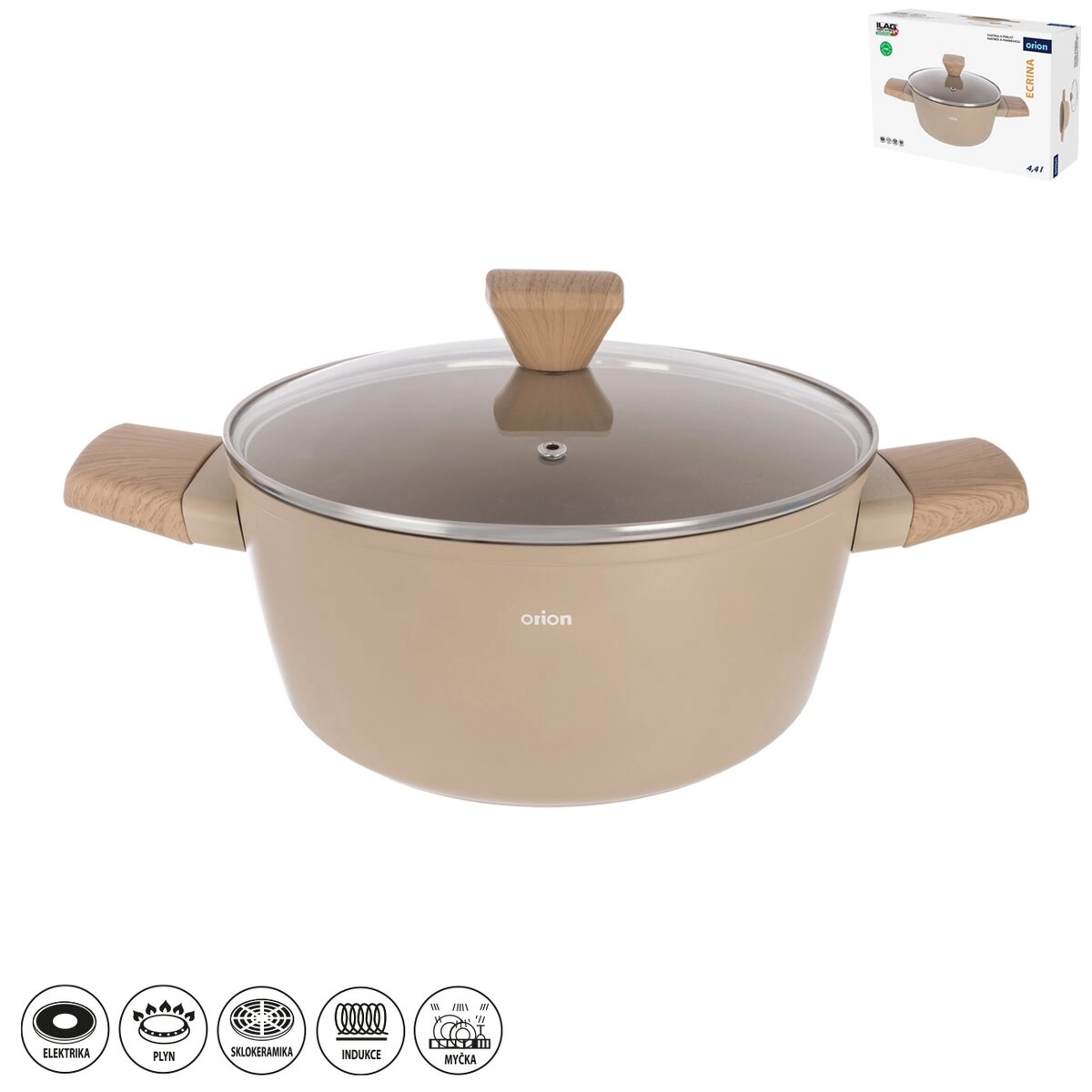 E-shop Hrniec Ecrina 4,4 l so sklenenou pokrievkou