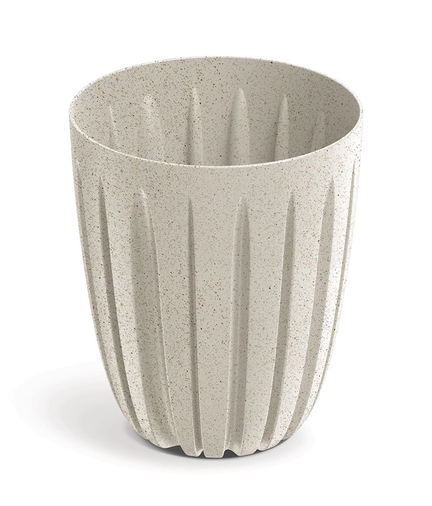 E-shop Prosperplast Kvetináč Warios Eco Wood biely, 13,7 cm