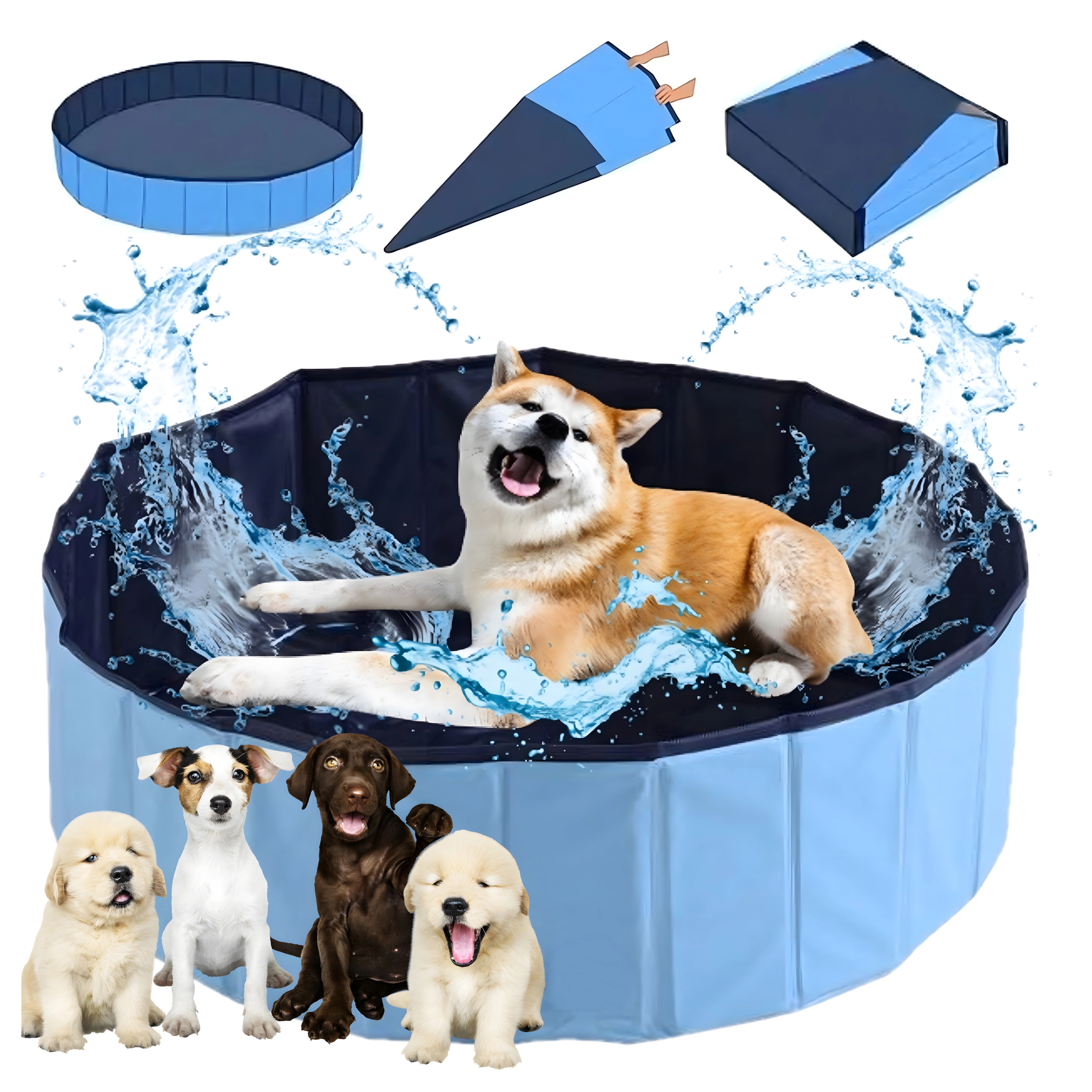 skladací bazénik pre psa 60 × 20 cm