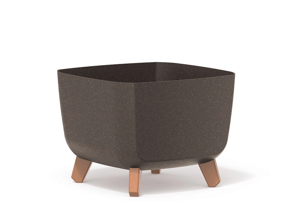 E-shop PROSPERPLAST Kvetináč GRACIA SQUARE ECO WOOD kávový 29cm