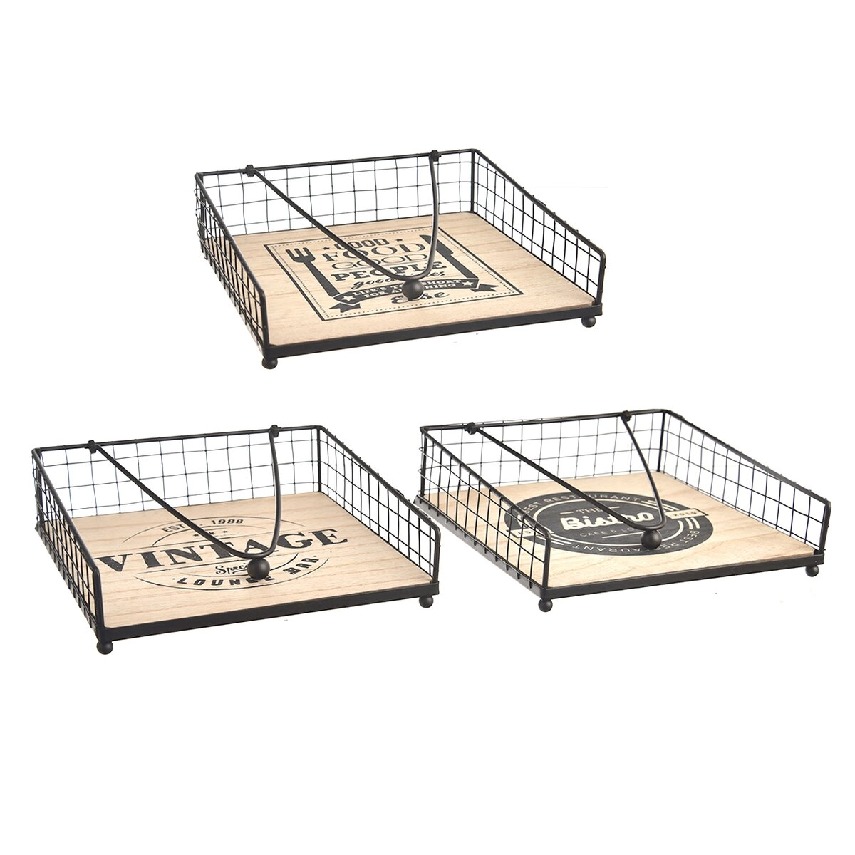 E-shop Stojan na servítky z hnedého dreva 18 × 18 × 6 cm (3 varianty)