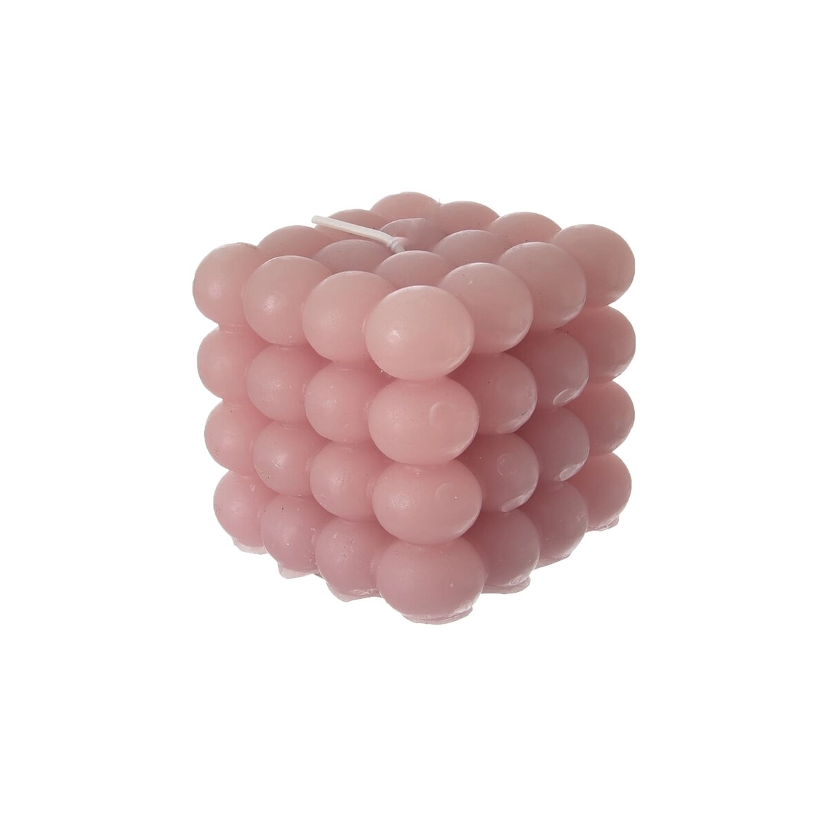 E-shop Sviečka Square ružová 8 × 8 × 8 cm, 320 g