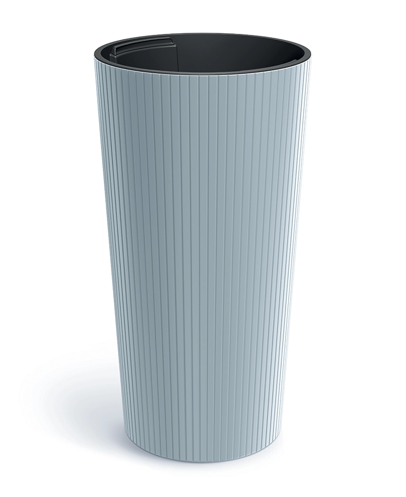 E-shop Prosperplast Kvetináč lamelový štíhly svetlosivý, 20 cm